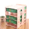 Caja de Almacenamiento de Escritorio de Madera DIY Estantería de Oficina Creativa Revistero Carpeta A4 Estante Organizador de Documentos