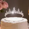 Corona de Novia Aleación Pedrería Diadema de Reina Accesorios para el Cabello de Boda Joyería para la Cabeza Corona de Fiesta Tiara de Cumpleaños para Mujeres