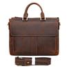 Bolsa Masculina Jiameida de Couro Genuíno Europeu e Americano para Viagens de Negócios, Bolsa Transversal, Pasta de Couro de Vaca de Primeira Camada com Costuras, Estilo Executivo
