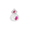 Broche de Calabaza Hueca con Piedra Roja de Corindón Imitación Lujo Ligero Chapado en Oro Potente Versátil Estilo Nacional Hebilla Magnética Hebilla Magnética para Hombres y Mujeres