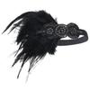 Diadema Vintage Europea y Americana 1920 Inspirada en El Gran Gatsby Diadema de Plumas Accesorios para el Cabello de Fiesta de Cóctel
