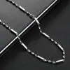 Collar Möbius de Bambú y Acero de Titanio para Hombres y Mujeres Diseño de Nicho Cadena para Clavícula de Pareja Estilo Frío