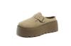 Chinelo Baotou Vintage Feminino para Uso Externo 2025 Primavera Novo Estilo Coreano Combina com Tudo Plataforma de Sola Grossa Preguiçoso Salto Alto Chinelos Femininos