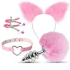 Pinza Divertida para Pelo de Oreja Pinza de Leche Tapón Anal Posterior Utensilios para Hombres y Mujeres Productos Sexuales sm Metal Traje Divertido Cola de Zorro