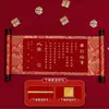 Certificado de noivado estilo chinês, certificado de casamento, pergaminho estilo chinês, decorações em branco para banquete de noivado escritas à mão e suprimentos de mesa
