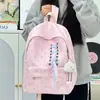 Mochila de Alto Valor Estilo Japonés con Lunares Dulces Gran Capacidad para Mujer Mochila de Viaje Casual para el Trabajo Multiusos Mochila Escolar para Mujer