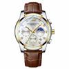 Comercio Exterior Más Vendido Negocios Luminoso Impermeable Reloj de Cuarzo para Hombre Modelo Clásico con Manecillas Pequeñas y Tres Subesferas Multifuncional Reloj de Cuarzo