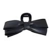 Presilha de cabelo grande laço couro preto alta qualidade outono inicial grampo de cabelo feminino coque alto para trás pinça tubarão acessórios de cabelo moda