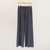 XinAo pantalón casual sencillo de punto worsted de 16 agujas de cuatro galgas para mujer, color sólido, cintura elástica, pierna ancha, adelgazante, ancho y alto