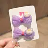 Internet-famoso Princesa Pequena Fita Bow Hairpin Crianças Menina Hanfu Purple Hairpin Acessórios de cabelo das meninas