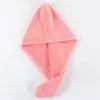Venta Gorro Secador de Pelo de Coral Fleece de Secado Rápido para Mujer Gorro de Baño Color Sólido Envoltura para el Cabello Largo Regalo Al por Mayor Alto Valor