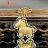 Cadena para Teléfono con Llavero Colgante para Bolso de Dibujos Animados Temática Año del Caballo, Atrae Dinero, Lámina de Oro, Caballo del Zodiaco, Regalo de Negocios