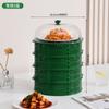 Tapa Multifuncional para Verduras para el Hogar, Tapa Hueca Multicapa para Sobras, Tapa para Sobras de Comida para Mesa de Comedor, Cesta de Drenaje, Tapa Integrada, a Prueba de Insectos