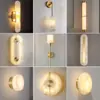Luminária de parede para cabeceira de quarto de mármore transfronteiriça, luminária de parede de designer criativo nórdico para sala de estar, escritório de vendas, saguão, hotel