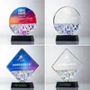 Personalización de Trofeo de Cristal Creativo Madera Maciza Competencia Infantil Medalla de Honor Ceremonia de Premiación de Empleados de Empresa