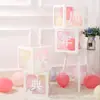 Caixa para balão BABY branca transparente spot decoração de cena de festa suprimentos LOVE caixa para balão de proposta aniversário fabricante