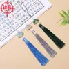 Pingente de borla pequena Hanfu estilo chinês, acessório vintage, atacado, borla em forma de leque dupla face da moda