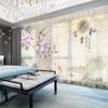 Casa inteira Nova Cortina de Estilo Chinês Pintura de Flores e Pássaros Fu Zi Complexo Clássico Estilo Chinês Sala de estar Villa Quarto Sombreamento Tela de janela