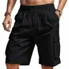 Shorts de verano para hombre europeos y americanos transfronterizos, amigables con la piel, transpirables, de corte holgado, shorts casuales de playa multibolsillos