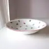 Exportar Estilo Pequeno Fresco Similar ao Mason, Prato de Peixe Cerâmico com Flores Pequenas, Prato Grande, Cesta Pequena de Flores para Desktop, Tigela Lateral de 6 polegadas para Uso Doméstico