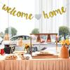 Bienvenido a casa brillo pieza única papel banderín de tirar boda bienvenida bebé fiesta tirar flor banner decoración suministro directo de fábrica