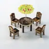 Nuevo Juego de Mesa Redonda Pequeña y Sillas Mesa y Sillas de Manualidades para Niños Atracción Turística Más Vendido Decoración del Hogar Pequeños Adornos Al Por Mayor
