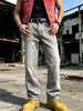 AliExpress Verano Hombre Nueva Moda Versátil para el Día a Día Pantalones Casuales Grises Elegantes de Pierna Recta Jeans En Stock