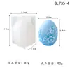 Coelhinho da Páscoa Ovo Velas DIY Molde de Silicone Ovo de Páscoa 3D Artesanal Aromaterapia Flor Gesso Molde