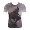Juego de Super Fire de Amazon para extranjeros, solo lobo. Camiseta para hombre con impresión digital 3D de Shadow Death Second, una generación de cabello