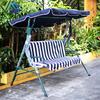 Columpio curvo para tres personas silla de ocio para exteriores patio balcón mecedora para adultos silla columpio para Villa