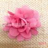Flor de gasa de tela de estilo coreano hecha a mano, accesorios para el cabello, material para bolsos, zapatos, sombreros, accesorios de ropa, flores