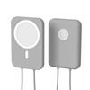 Para iphone12 power bank de carga inalámbrica succión magnética Magsafe batería externa cubierta protectora de silicona anticaída antideslizante