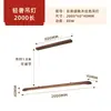 Luminária pendente de mármore falso para restaurante, conjunto de 6 peças de luz linear estética da nova Dinastia Song, luminária pendente de jantar para sala de chá estilo Zen chinês novo, arte em madeira e ferro