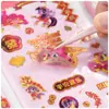 Autêntico Pony Polly Ano Novo Hot Stamping Adesivo para Diário Envelope Vermelho de Bebê Decoração de Álbum de Fotos Adesivo de Quebra-Cabeça Artesanal