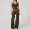 Traje de fitness cepillado transfronterizo, moderno traje falso de dos piezas de lunares, levantamiento de glúteos, cintura alta, secado rápido, ropa deportiva para correr, yoga 4549