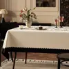 Toalha de mesa vintage estilo francês, impermeável, resistente a óleo, lavável, novo modelo 2026, toalha de mesa de jantar resistente ao calor, luxo leve com toque de alta qualidade, toalha para mesa de centro