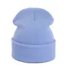 Gorro de Punto para Padres e Hijos Estilo Europeo Otoño Invierno Color Caramelo Lana Moda Unisex Cálido para el Frío