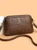 Bolso de Mujer 2026 Nueva Moda Bolso Cruzado Repujado Versátil Piel Suave Bolso de Hombro para Mujer Bolso de Alta Gama para Mamá de Mediana Edad