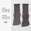 Calcetines de yoga de encaje para mujer, calcetines finos sin costuras de media pantorrilla para primavera y otoño, antibacterianos grado 10A, resistentes al olor, absorbentes de sudor, calcetines deportivos para dedos.