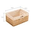 Cesta Tejida de Cuerda de Papel Cesta de Almacenamiento Cesta de Almacenamiento para Juguetes y Cosméticos Entrada Caja de Almacenamiento Tejida Cesta de Regalo