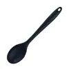 Colher de Silicone Resistente a Altas Temperaturas em Estoque, Silicone de Grau Alimentício, Adequada para Estudantes e Crianças, Colher Pequena para Sopa, Colher Colorida para Misturar Salada