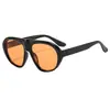 Gafas de Sol Estilo Aviador con Montura Grande Nuevas para Mujer, Gafas de Sol Retro Ins Europeas y Americanas con Protección Solar, Gafas Planas de Moda Tendencia