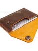 Funda de Cuero para Tarjetas PU Bolsa para Tarjetas de Presentación Mini Conveniente Compacta Monedero de Cuero Vintage Almacenamiento para Tarjetas Bancarias