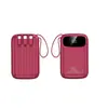 Mini Power Bank de Carga Rápida 3C 20000 mAh de Gran Capacidad con Cable Integrado y Logo Personalizado