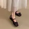 Bailarinas Mary Jane con 4 cm de aumento interno, nuevo modelo de moda, Wanwan 2026, para aumentar altura, moño, estilo francés