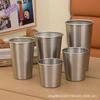 Vaso de cerveza de acero inoxidable 304, venta directa de fábrica, vaso para jugo, vaso resistente a caídas, vaso comercial dorado de una sola capa, vaso para bebidas frías a mano.