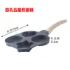 Sartén para Huevos Antiadherente de Piedra Maifan de Cuatro Agujeros Sartén para Huevos Fondo Plano Desayuno Multifuncional Sartén para Bistec y Empanadas de Huevo Exclusivo Transfronterizo