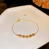 Coreia do Sul all-match pulseira de pérolas para as mulheres ins estilo nicho de alta qualidade pulseira de aço titânio casal pulseira jóias atacado