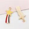 Set Mixto de 40 Accesorios para Joyería de Aleación con Esmalte Arcoíris: Aretes, Pulseras y Colgantes Hechos a Mano DIY de Girasol, Meteoro y Nube