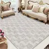 Alfombra Transfronteriza Geométrica de Lujo Ligero Estilo Americano, Rayas Simples, Lavable, Antideslizante, Adecuada para Sala de Estar y Dormitorio, Plegable